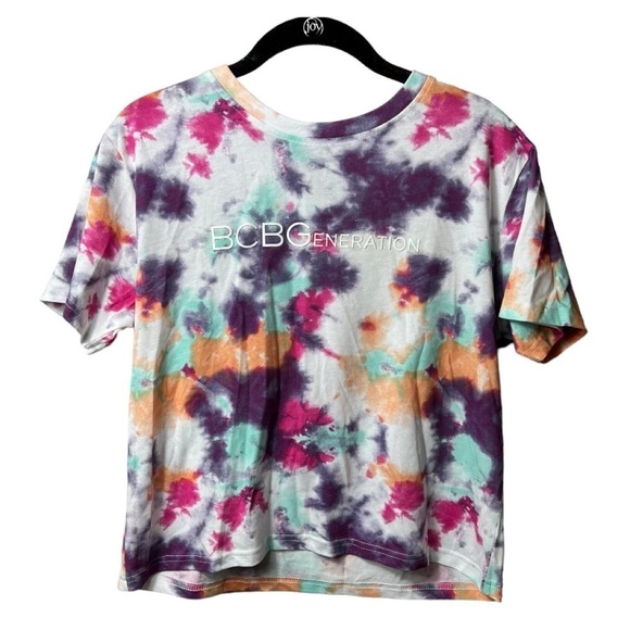 NWT BCBGeneration Tie-Dye Crop Tee - Picture 1 of 6